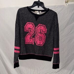 Feathers Black and Gray Knit Top